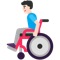 Man in Manual Wheelchair- Light Skin Tone emoji on Microsoft
